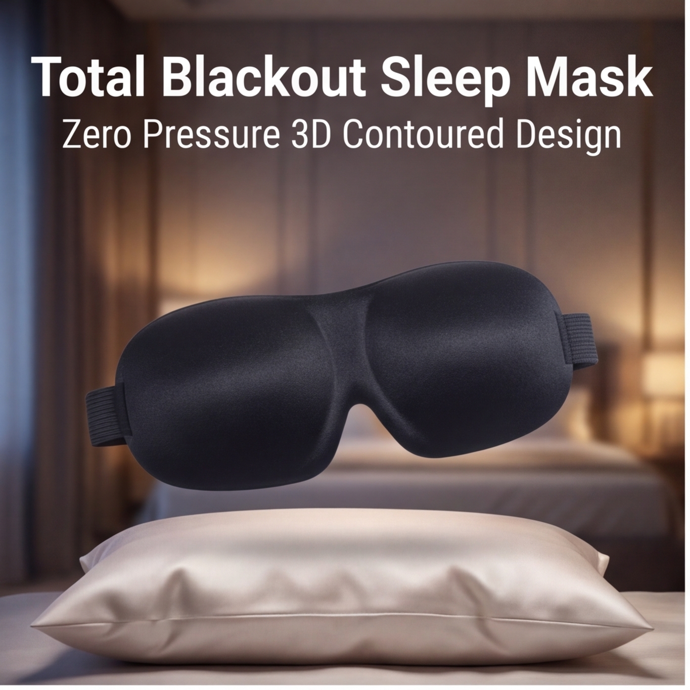 AliExpress Adjustable 3D Sleep Mask – Breathable & Light-Blocking Design, Allows Airflow, Unisex Fit for Daily Use, view 4