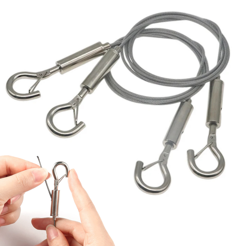 AliExpress Adjustable Wire Rope Spring Hook Hanging System
