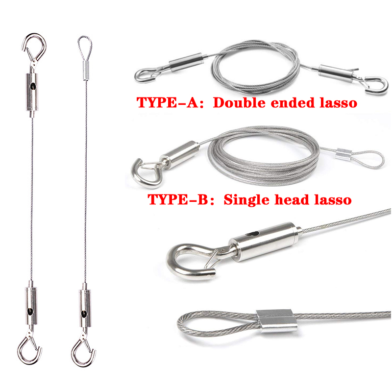 AliExpress Adjustable Wire Rope Spring Hook Hanging System, view 4