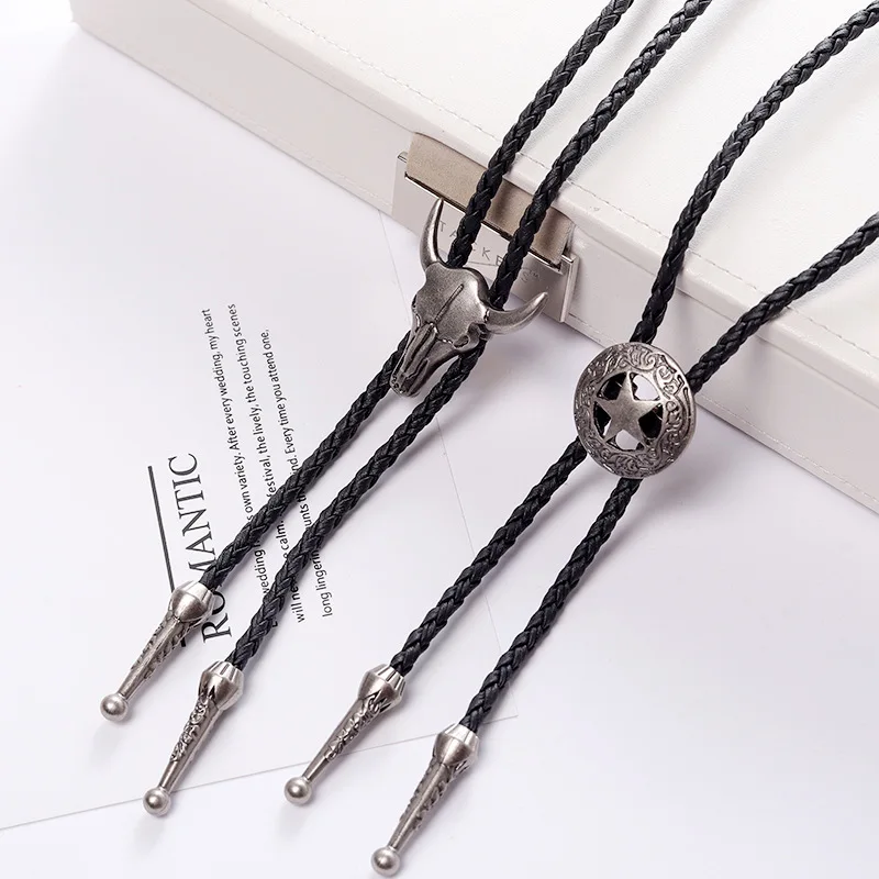AliExpress Western Bull Head Bolo Tie Necklace