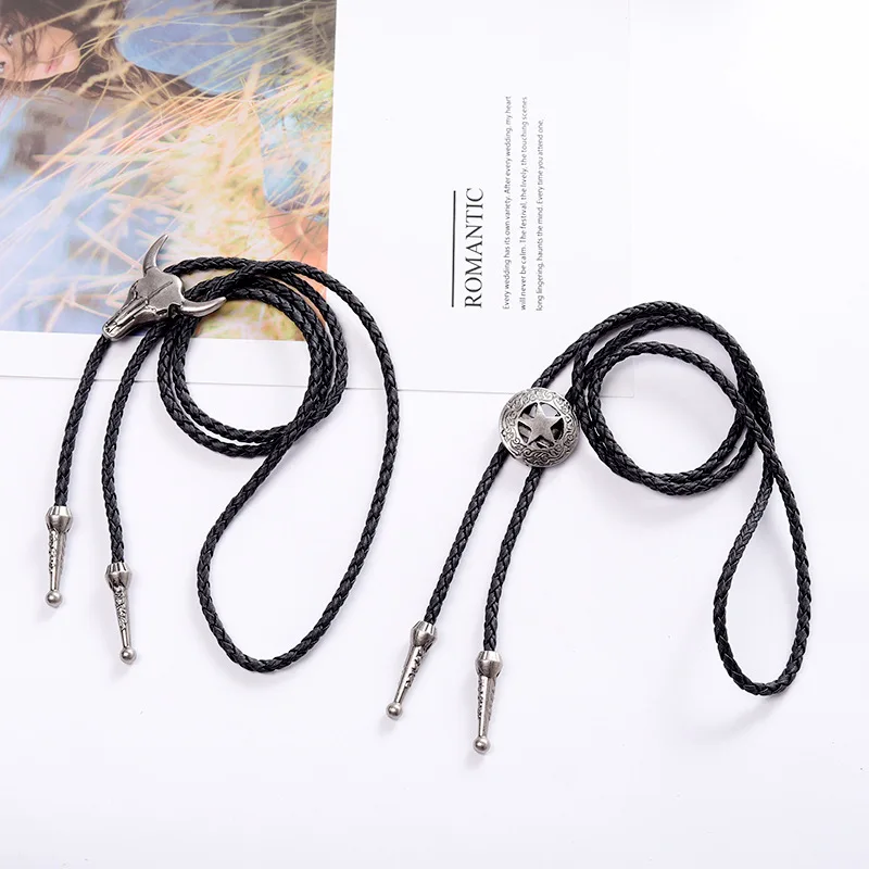 AliExpress Western Bull Head Bolo Tie Necklace, view 3
