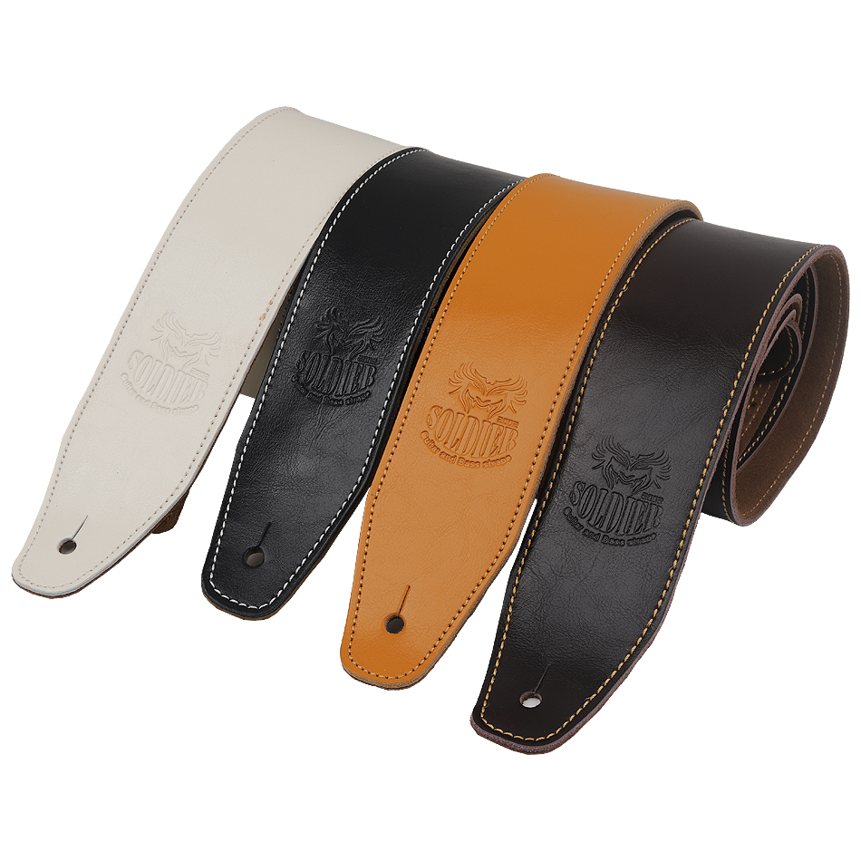 AliExpress Adjustable Genuine Leather Guitar Strap For Acoustic Electric Guitar Bass Belt Guitar Accessories