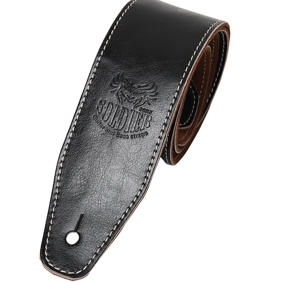 AliExpress Adjustable Genuine Leather Guitar Strap For Acoustic Electric Guitar Bass Belt Guitar Accessories, view 6