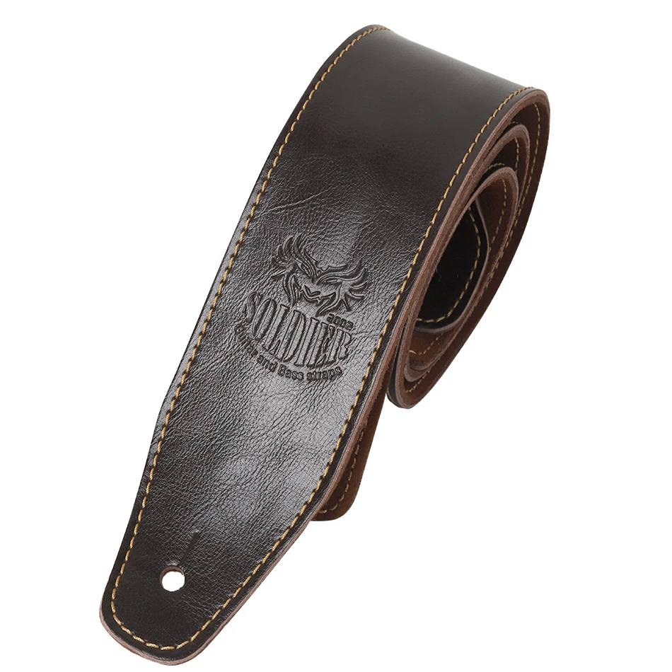AliExpress Adjustable Genuine Leather Guitar Strap For Acoustic Electric Guitar Bass Belt Guitar Accessories, view 5