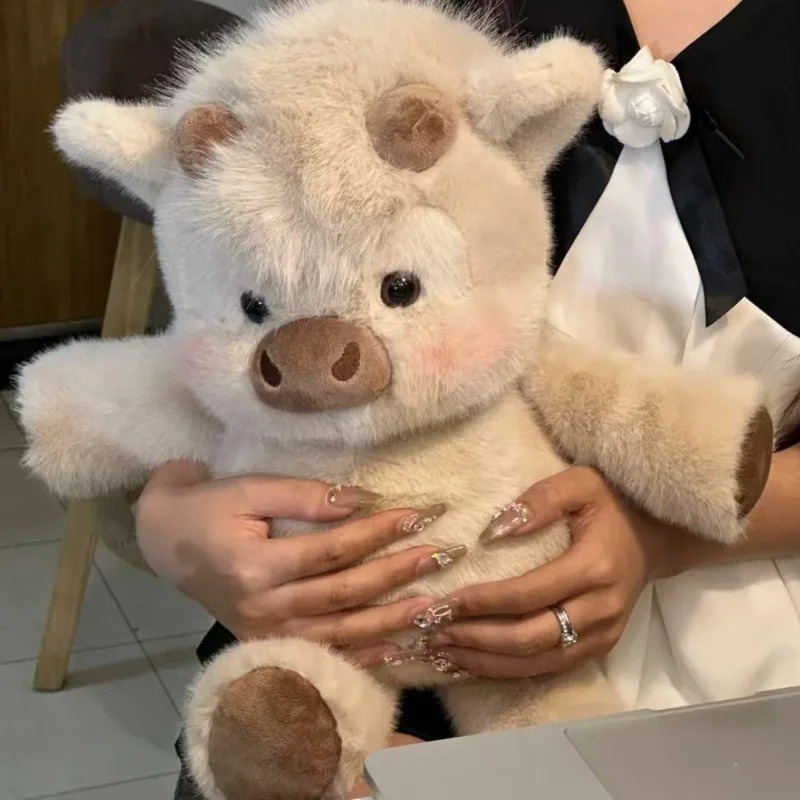 AliExpress Adorable Highland Cattle Plush Toy 40cm - Huggable Running Cow Stuffed Animal Made with Premium Soft Fabric, Soothing Companion