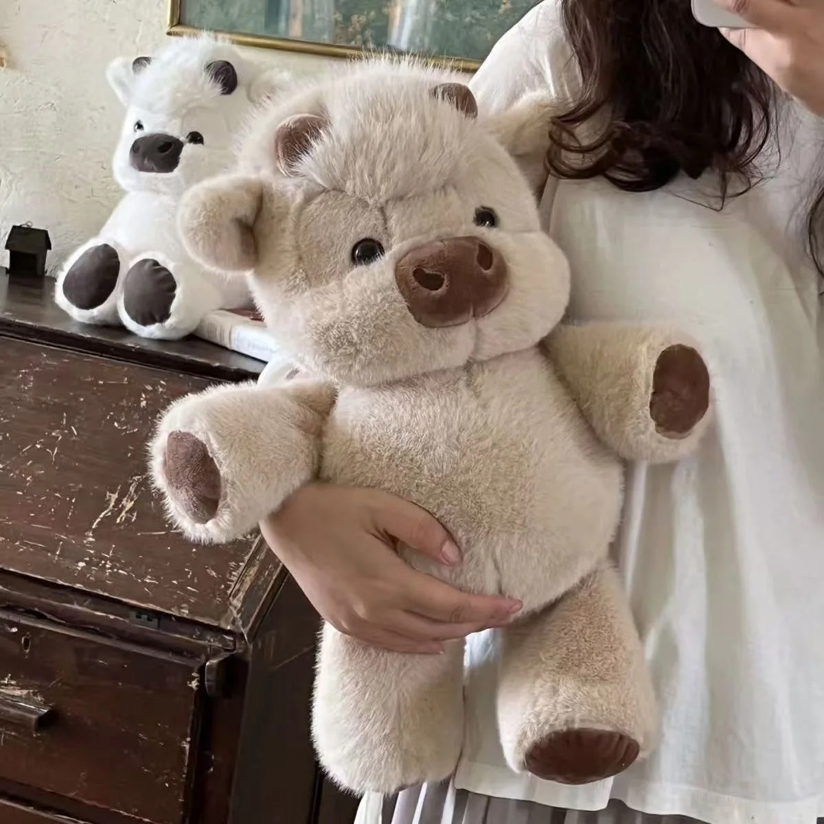 AliExpress Adorable Highland Cattle Plush Toy 40cm - Huggable Running Cow Stuffed Animal Made with Premium Soft Fabric, Soothing Companion, view 2