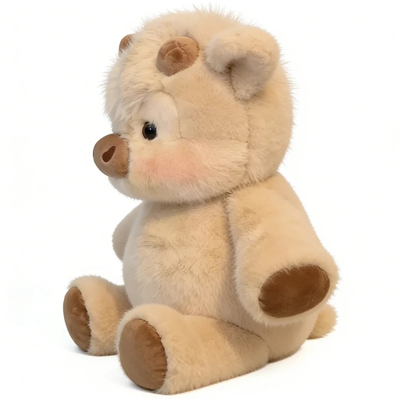 AliExpress Adorable Highland Cattle Plush Toy 40cm - Huggable Running Cow Stuffed Animal Made with Premium Soft Fabric, Soothing Companion, view 5