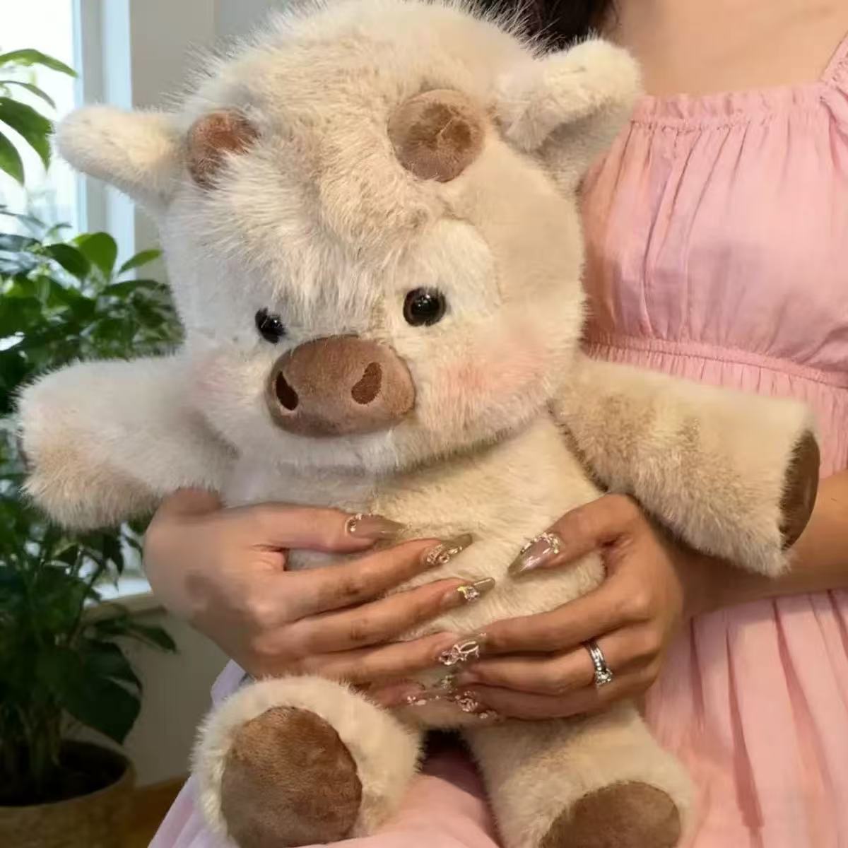 AliExpress Adorable Highland Cattle Plush Toy 45cm - Huggable Running Cow Stuffed Animal Made with Premium Soft Fabric, Soothing Companion