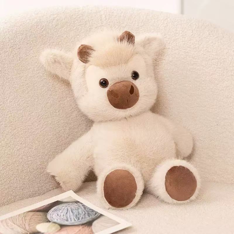 AliExpress Adorable Highland Cattle Plush Toy 45cm - Huggable Running Cow Stuffed Animal Made with Premium Soft Fabric, Soothing Companion, view 6