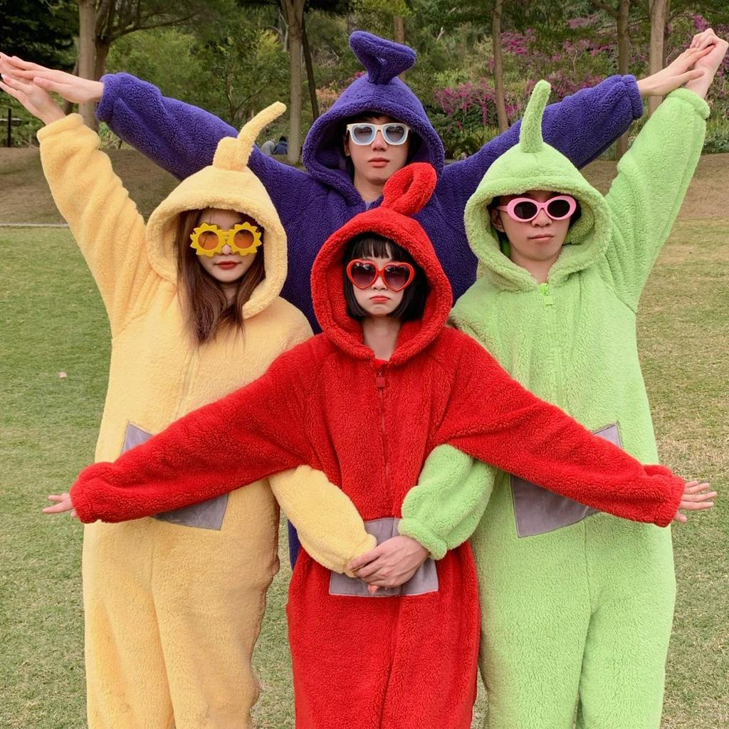 AliExpress Adults Kids Onesies Soft Long Sleeves Pajamas Dipsy Tinky Winky Po Lala Costumes Home Clothes Women Unisex Homewear, view 3