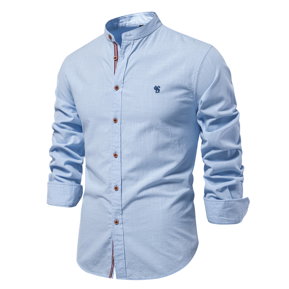 AliExpress AIOPESON Men's Cotton Long-Sleeve Dress Shirt, view 3