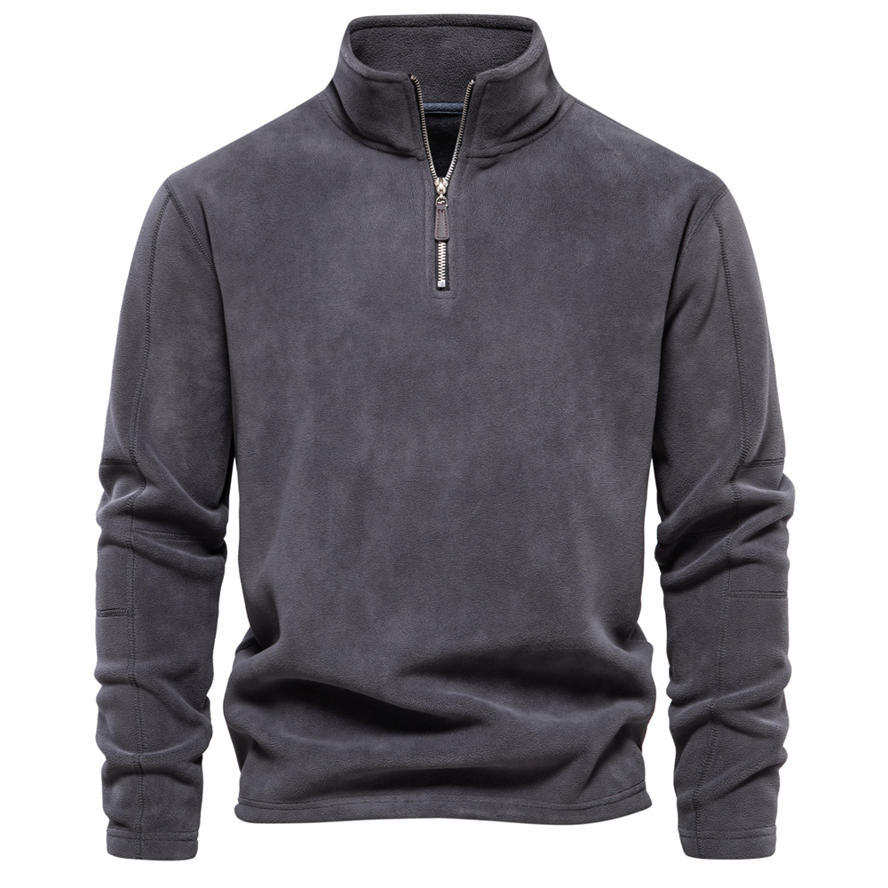 AliExpress AIOPESON Brand Quality Thicken Warm Fleece Jacket for Men Zipper Neck Pullover Men's Sweatshirt Soft Shell Mens Jacket