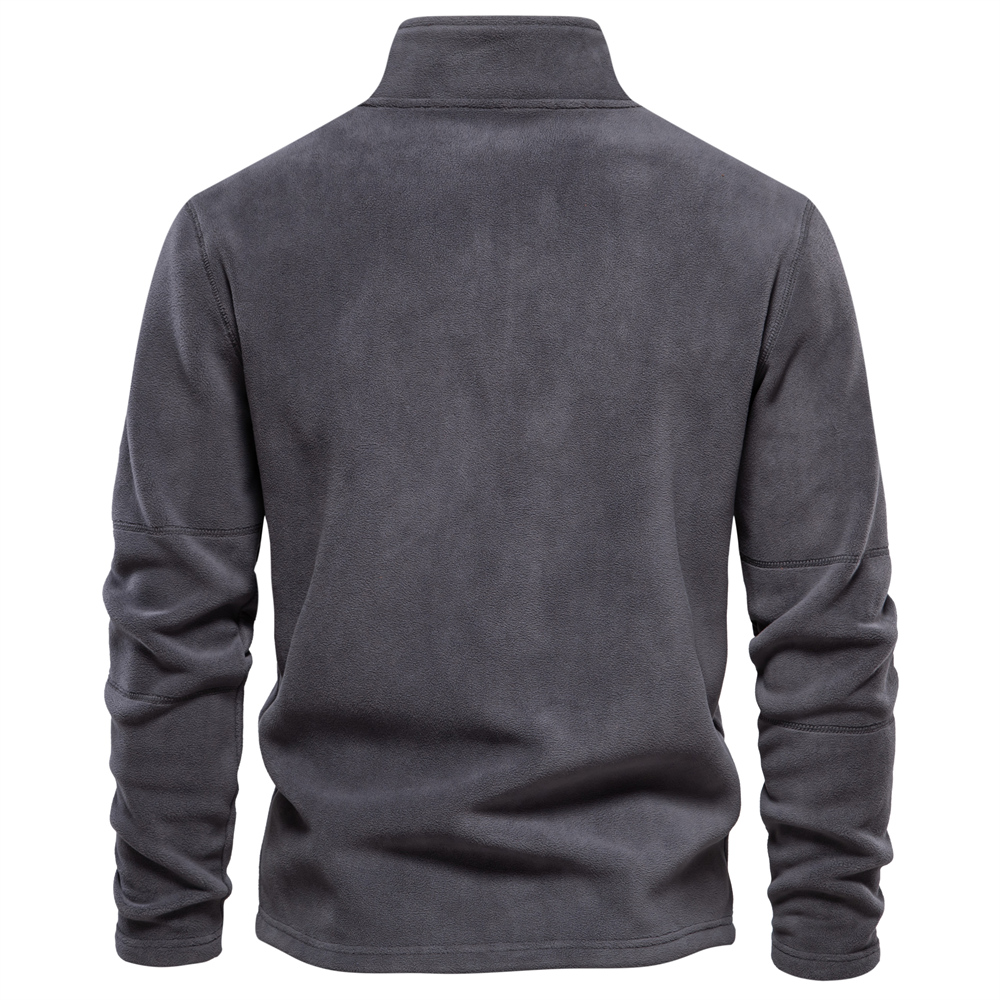 AliExpress AIOPESON Brand Quality Thicken Warm Fleece Jacket for Men Zipper Neck Pullover Men's Sweatshirt Soft Shell Mens Jacket, view 3