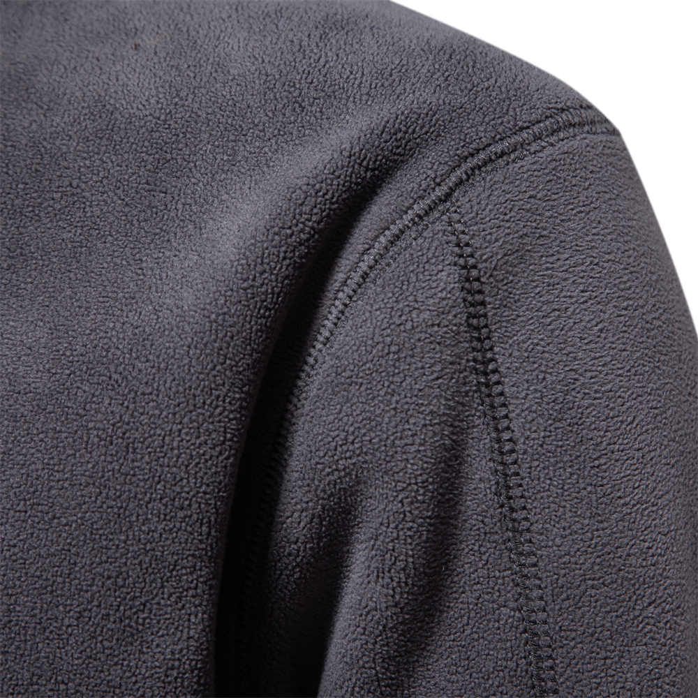AliExpress AIOPESON Brand Quality Thicken Warm Fleece Jacket for Men Zipper Neck Pullover Men's Sweatshirt Soft Shell Mens Jacket, view 5