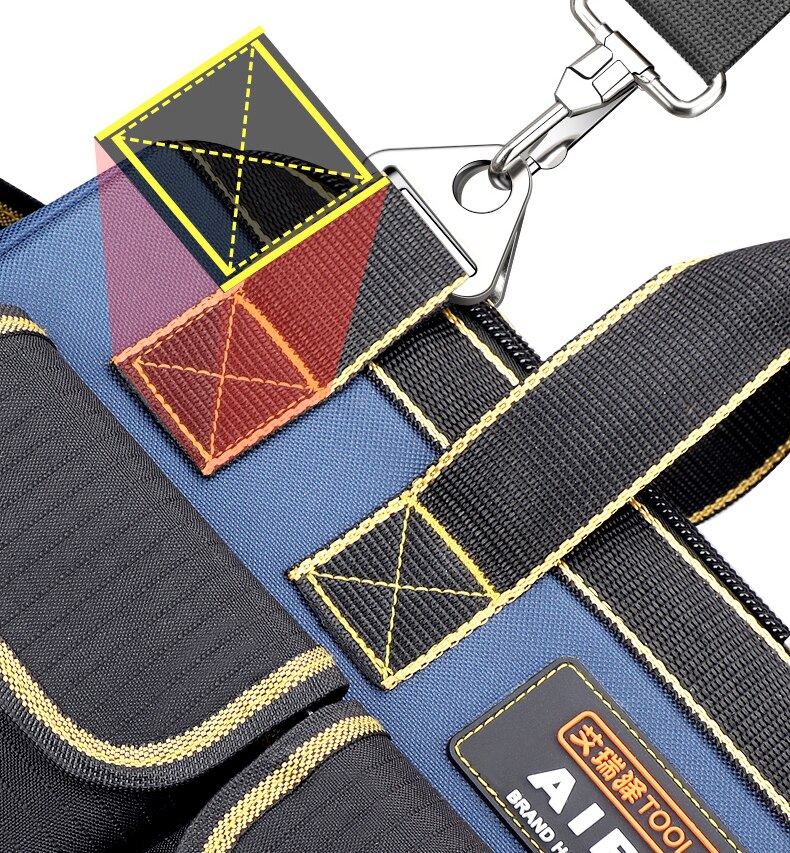 AliExpress AIRAJ 1680D Multifunctional Tool Bags  Oxford Cloth Electrician Bags Waterproof and Wear-Resistant High Capacity Storage Bags, view 4