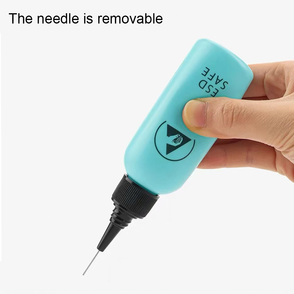 AliExpress Alcohol bottle dispensing rosin washing plate water anti-static solvent bottle with needle 65ML leak-proof mobile phone repair