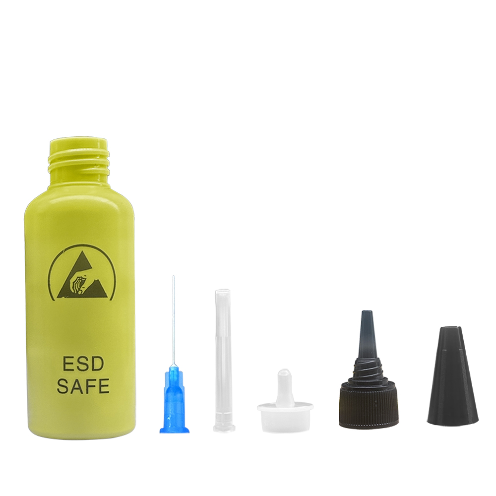 AliExpress Alcohol bottle dispensing rosin washing plate water anti-static solvent bottle with needle 65ML leak-proof mobile phone repair, view 5