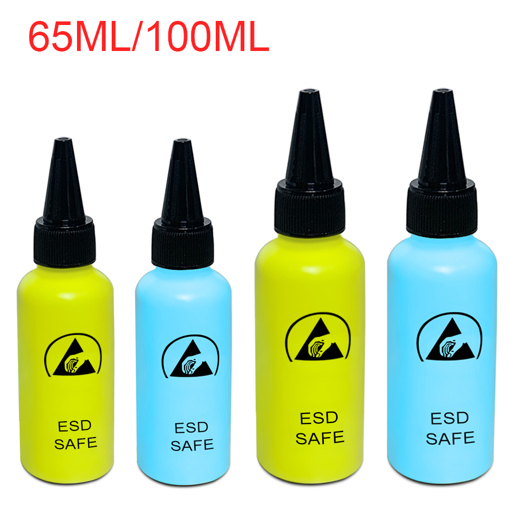AliExpress Alcohol bottle dispensing rosin washing plate water anti-static solvent bottle with needle 65ML leak-proof mobile phone repair, view 6