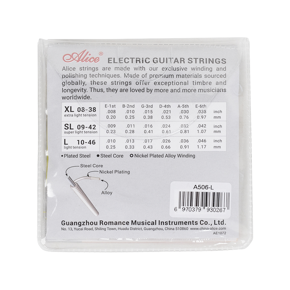 AliExpress Alice 1 Set A506 Electric Guitar Strings Steel Core Nickel Plated Alloy Winding 008-038/009-042/010-046 Strings, view 5
