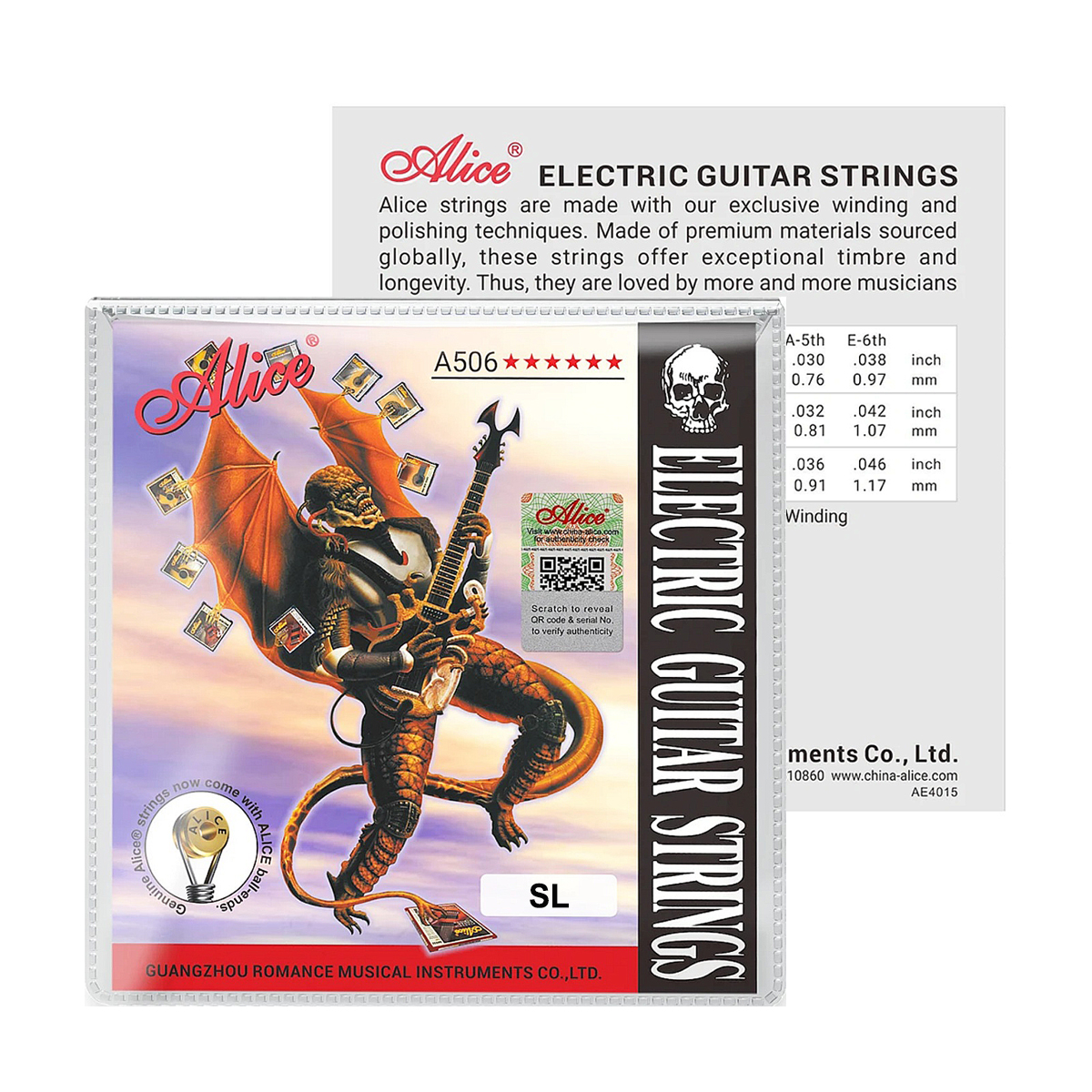 AliExpress Alice 1 Set A506-L / A506-SL Electric Guitar Strings – Super Light 009-042, Nickel Plated Alloy Wound, Steel Core, for Beginners