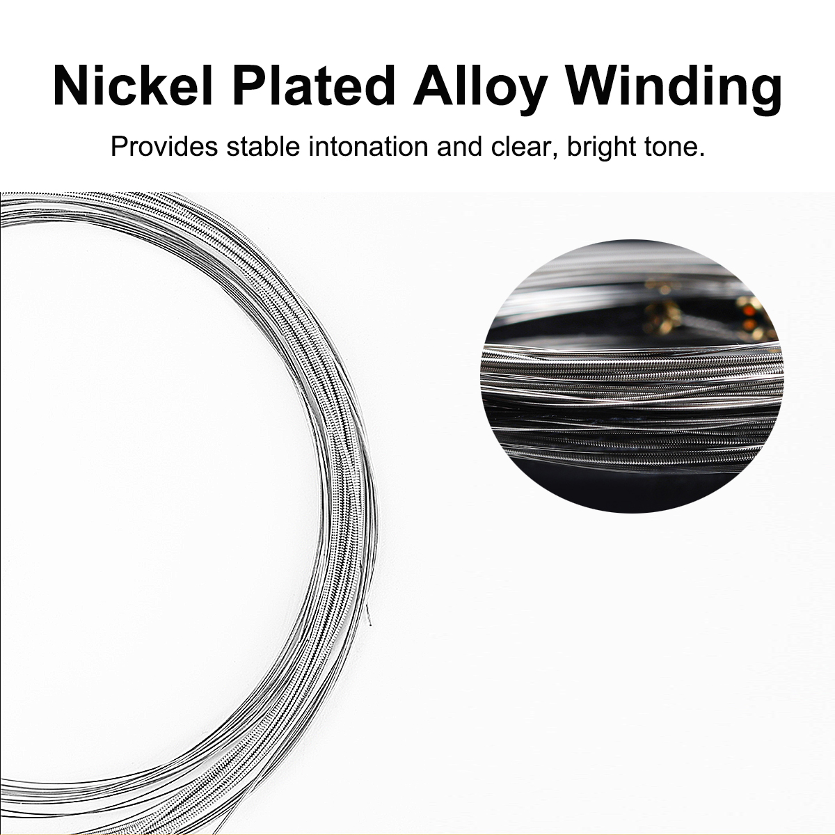 AliExpress Alice 1 Set A506-L / A506-SL Electric Guitar Strings – Super Light 009-042, Nickel Plated Alloy Wound, Steel Core, for Beginners, view 3