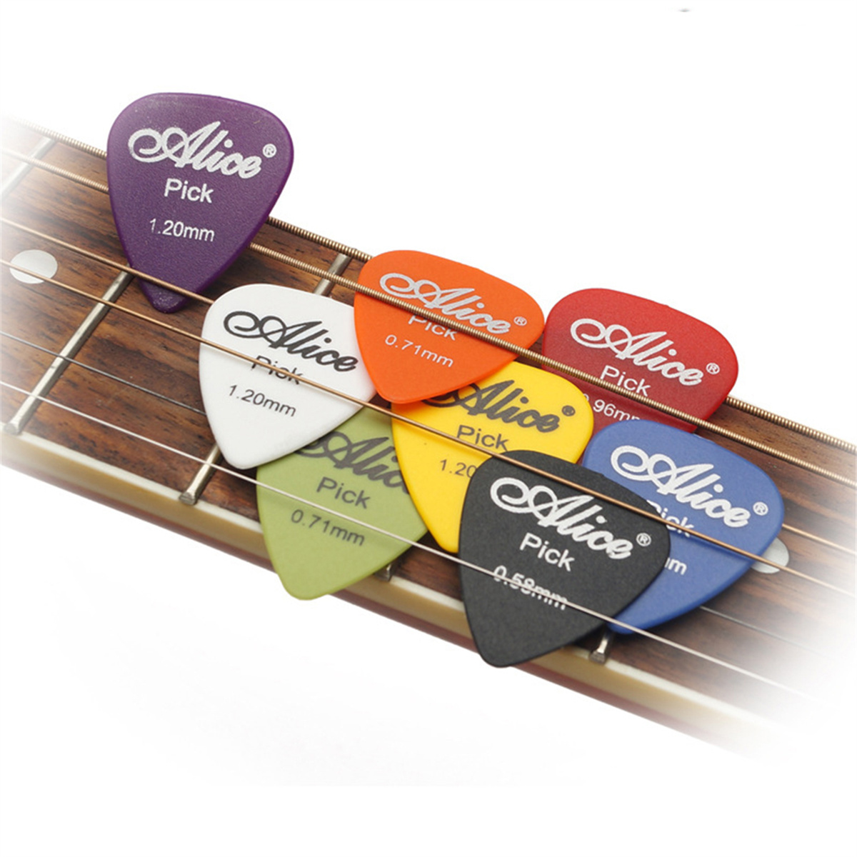 AliExpress Alice 12/24/50/100 Pcs Guitar Picks Set: Assorted Thicknesses (0.58/0.71/0.81/0.96/1.2/1.5mm) for Acoustic, Electric & Bass
