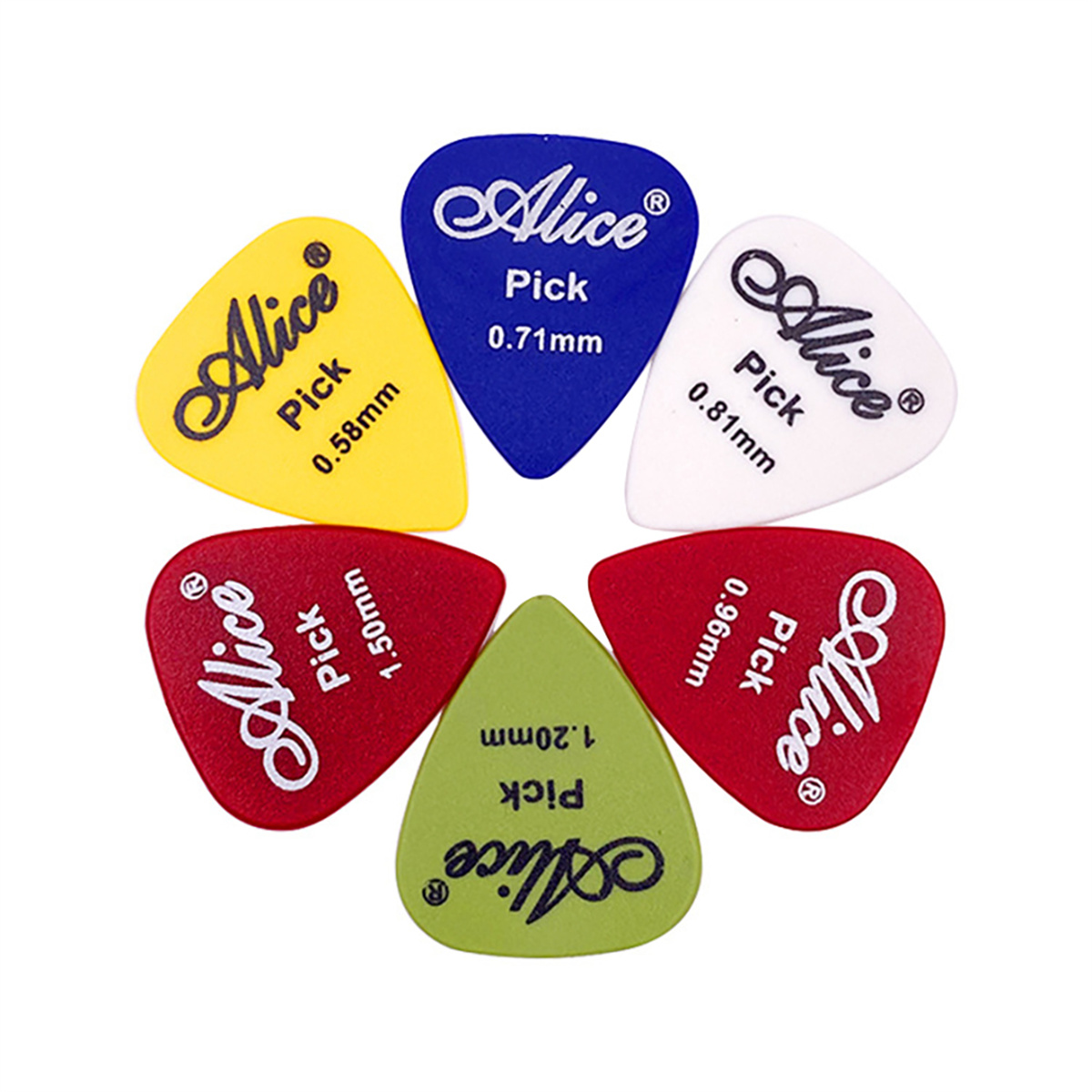 AliExpress Alice 12/24/50/100 Pcs Guitar Picks Set: Assorted Thicknesses (0.58/0.71/0.81/0.96/1.2/1.5mm) for Acoustic, Electric & Bass, view 5
