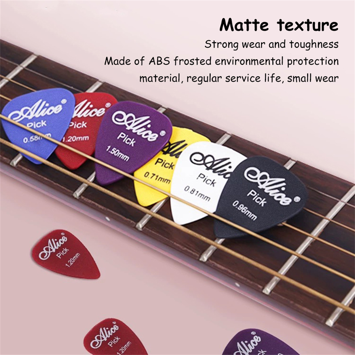 AliExpress Alice 12/24/50/100 Pcs Guitar Picks Set: Assorted Thicknesses (0.58/0.71/0.81/0.96/1.2/1.5mm) for Acoustic, Electric & Bass, view 6