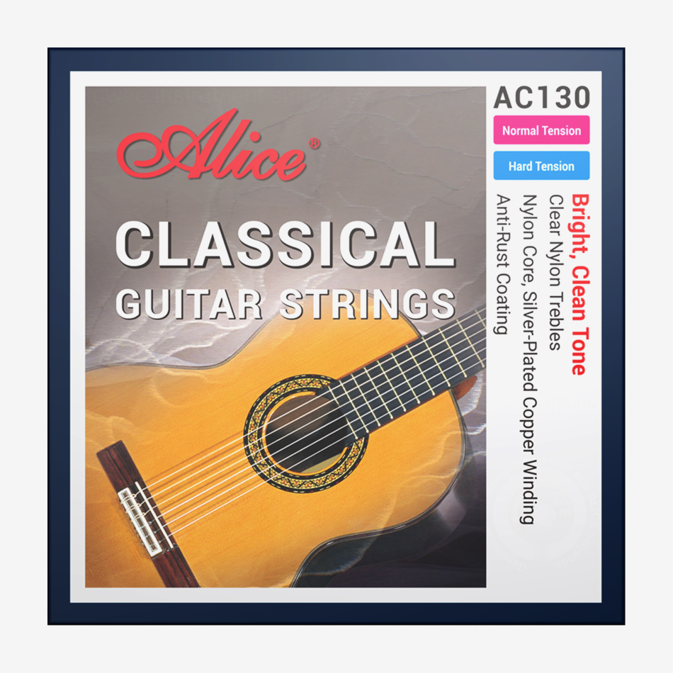 AliExpress Alice AC130 Professional Classical Guitar Guitarra Strings Sliver Plated Copper Wound Clear Nylon Normal High Tension 6 Strings, view 2