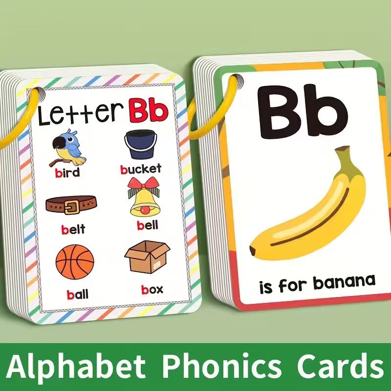 AliExpress Alphabet Phonics Flash Cards for Toddlers Kids - English Letter Learning Educational Toys Preschool ABC Vocabulary Flashcards