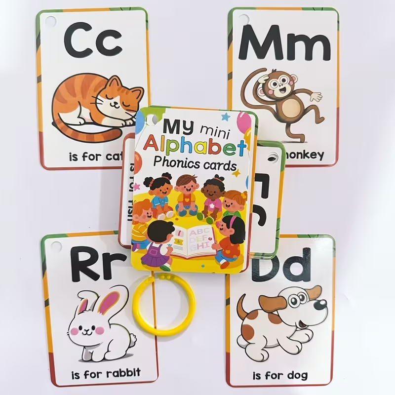AliExpress Alphabet Phonics Flash Cards for Toddlers Kids - English Letter Learning Educational Toys Preschool ABC Vocabulary Flashcards, view 6