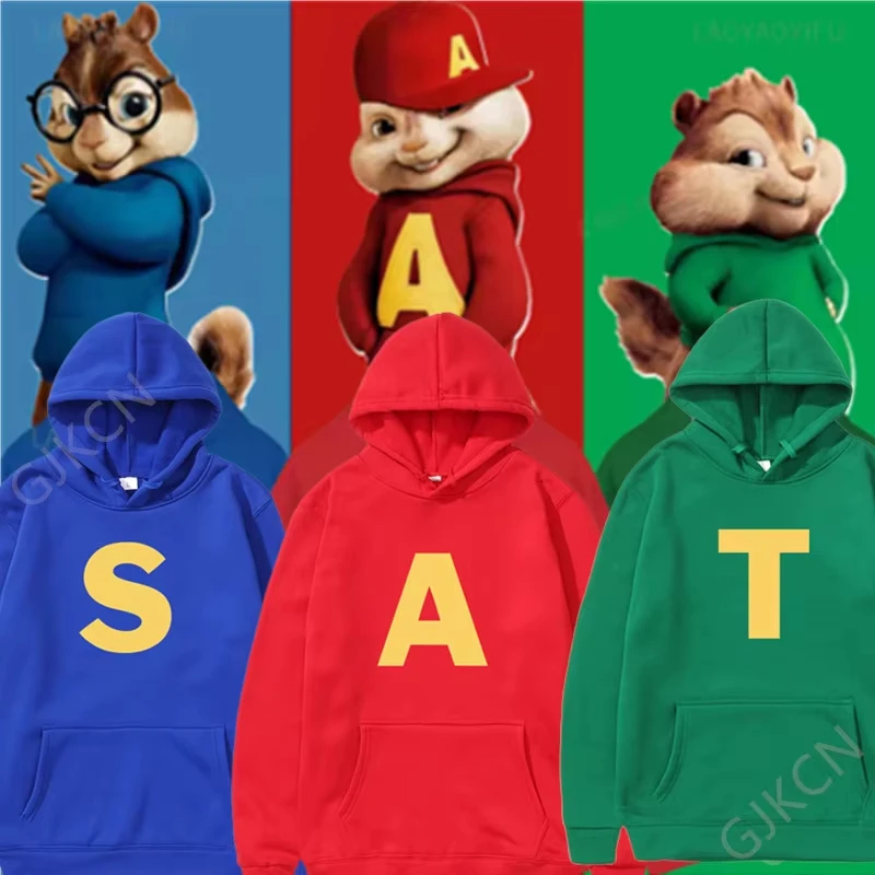 AliExpress Alvin and The Chipmunks_ The Squeakquel's Pullover Woman Manfashion Drop Shoulder Sweatshirt Available for Best Friend Hoodie