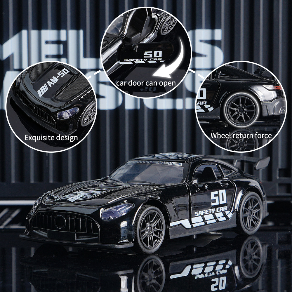 AliExpress AMG Diecast Car Model, Alloy Sports Car Decor, 10.6cm Black Collectible Vehicle, Premium Desktop Ornament for Car Enthusiasts, view 5