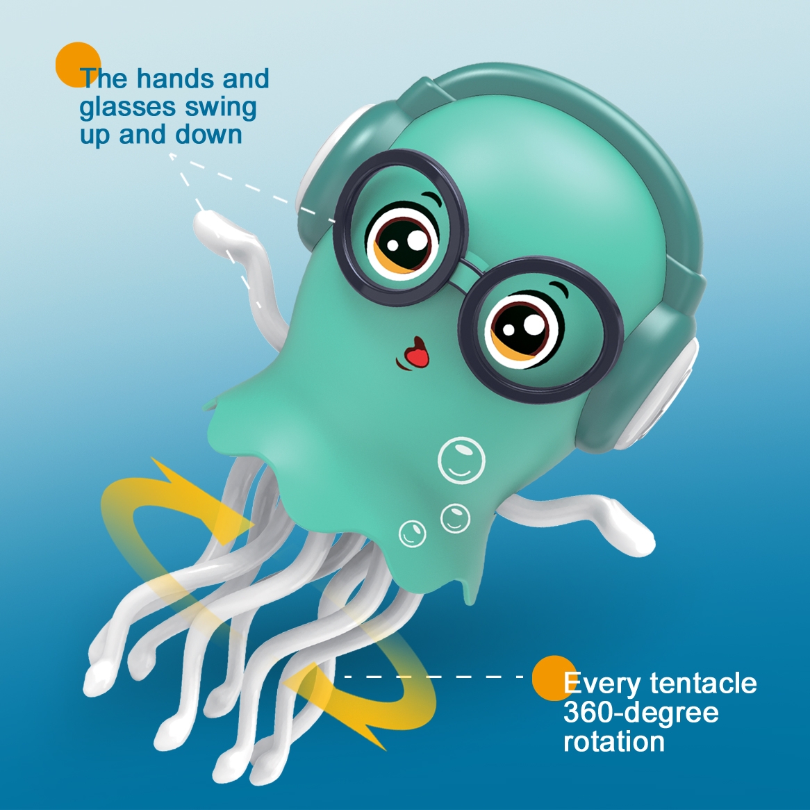 AliExpress An Electrically-Powered Crawling Dancing Jellyfish Toy, An Octopus With Automatic Obstacle Sensor, Intelligent LED Lights and Mu, view 4