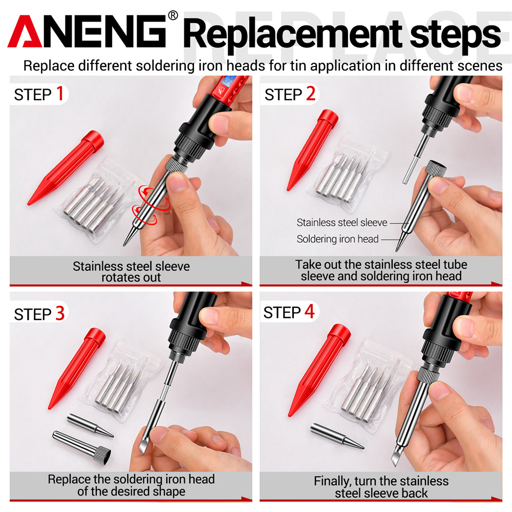 AliExpress ANENG SL106 Adjustable-Temperature Soldering Iron, view 4