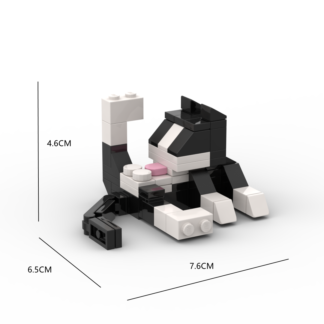 AliExpress Animal Series 62Pcs MOC Bricks Cat Figires DIY Building Blocks Kids Education Toys For Children Birthday Gift, view 2