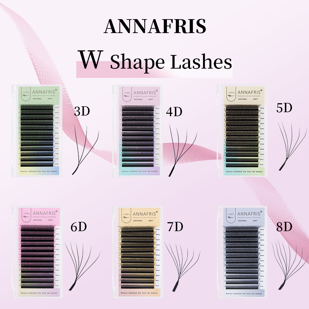 AliExpress ANNAFRIS Premade W-Shaped Volume Lash Fans