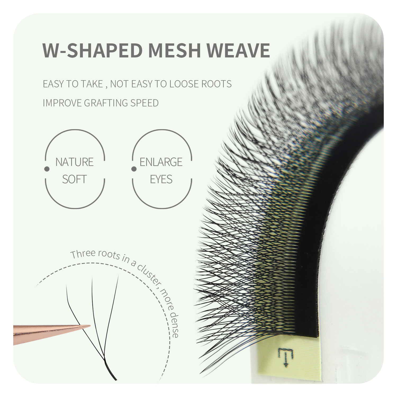 AliExpress ANNAFRIS Premade W-Shaped Volume Lash Fans, view 4