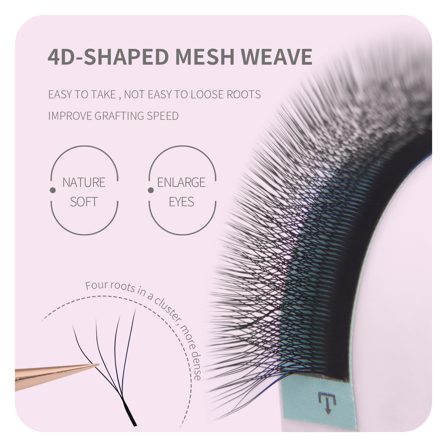 AliExpress ANNAFRIS Premade W-Shaped Volume Lash Fans, view 5