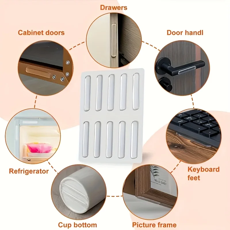 AliExpress Anti-collision Stickers Household Door Handle Silicone Pad Wall Anti-collision Bumper Door Stop Mute Bar Table Corner Protector, view 6