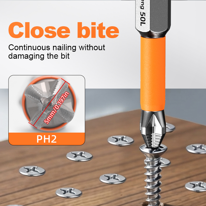 AliExpress Anti Slip Bits Magnetic Screwdriver Bit Set S2 Alloy Steel Impact Resistance Hex Shank Alloy Steel Bits Suitable for Power Tools, view 4
