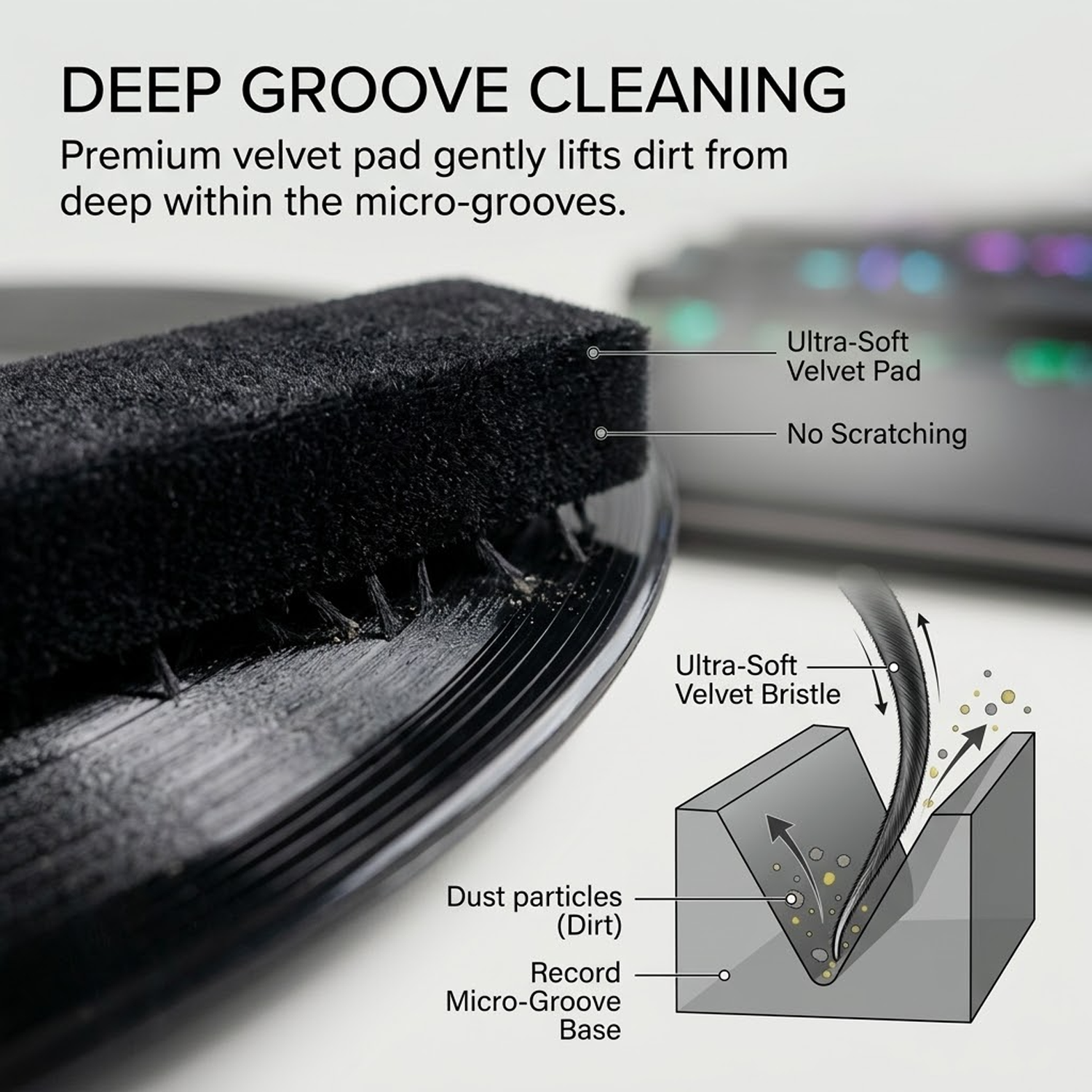 AliExpress Anti-Static Vinyl Record Cleaner Kit Alcohol-Free Turntable Spray Velvet Brush Stylus Needle Microfiber Cloth For LP Player, view 4
