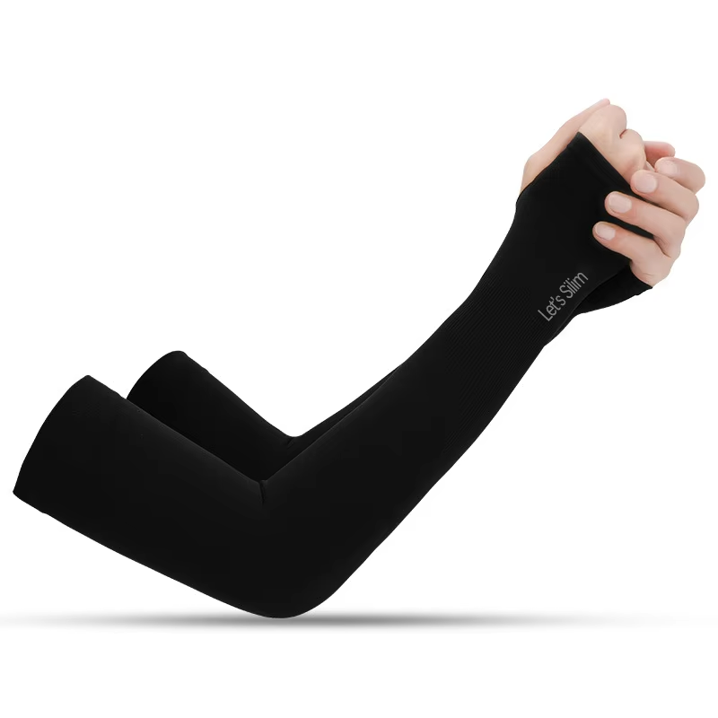 AliExpress Ice Silk Arm Sleeves with Fingerless Cycling Gloves