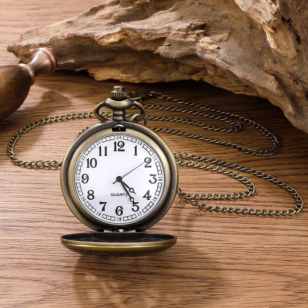 AliExpress Steampunk Roman Numeral Pocket Watch Necklace, view 4