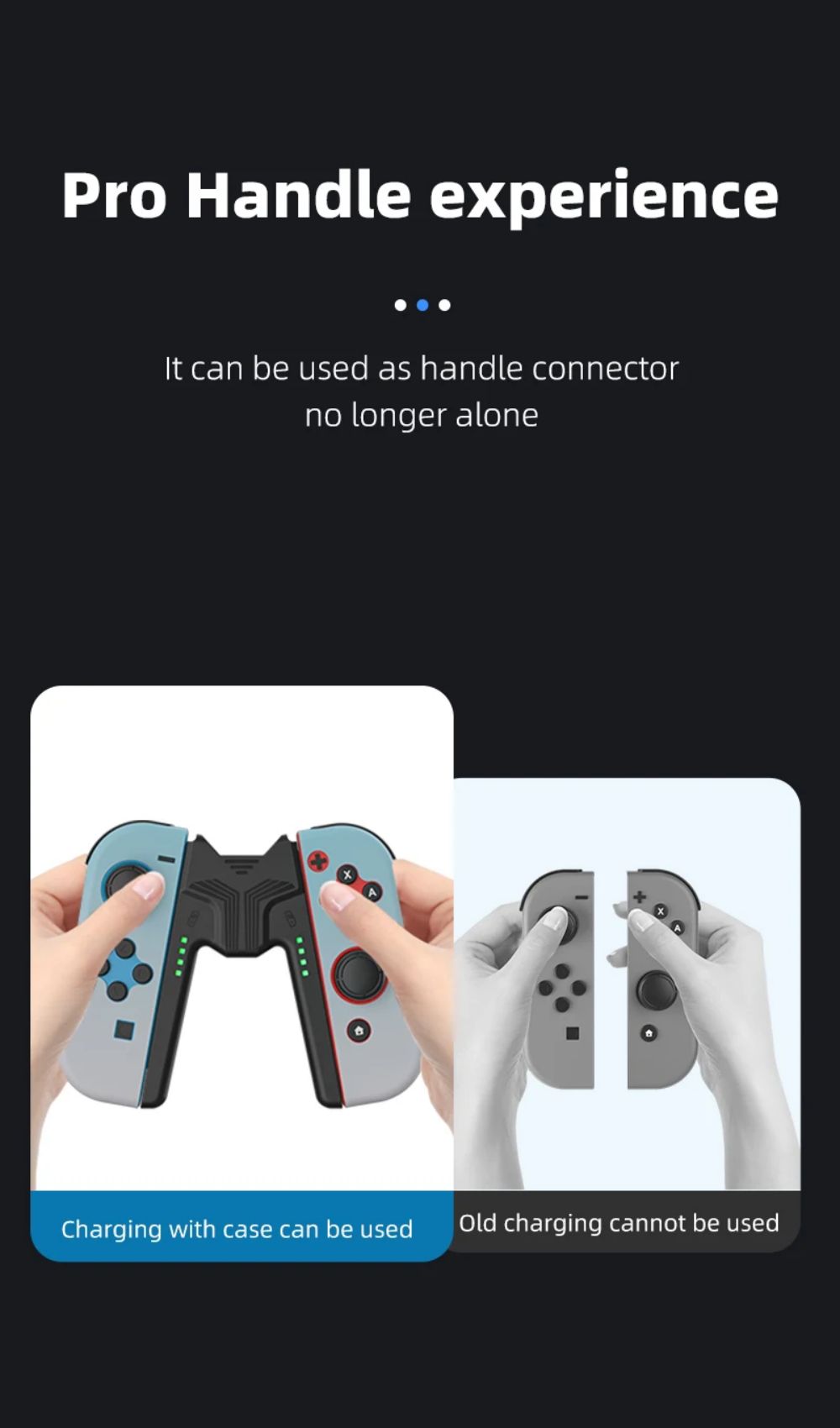 AliExpress Aolion Charging Grip Bracket for Switch 2/1 Joycon Handle Gaming Controller Grip Charging Station for Switch Accessories, view 6