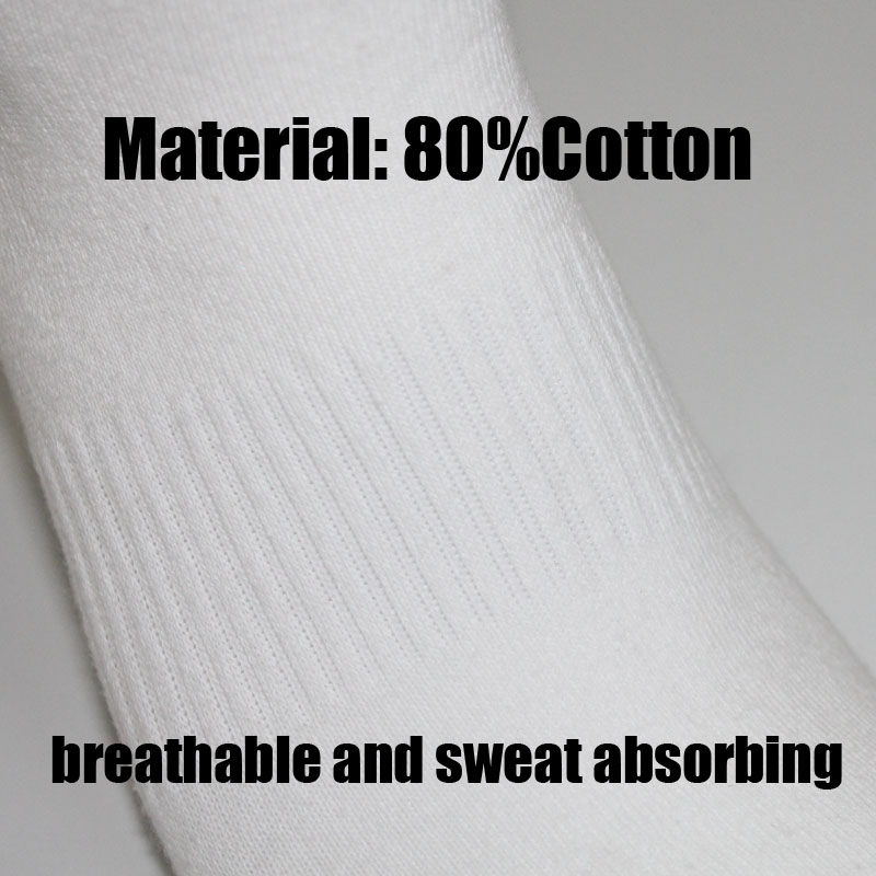 AliExpress ARMKIN 5 Pairs Men Socks White/Black Color High Quality Women Sport Socks Cotton Outdoor Sock Mid-calf Running Socks Size 37-44, view 4