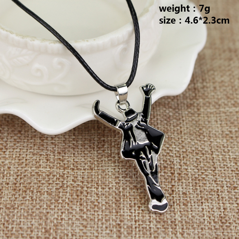AliExpress Artist Singer Michael Jackson BAD Necklace Rock Roll Everlasting Classic MJ Pendant Hot Charm Punk Jewelry Men Women Gift, view 2