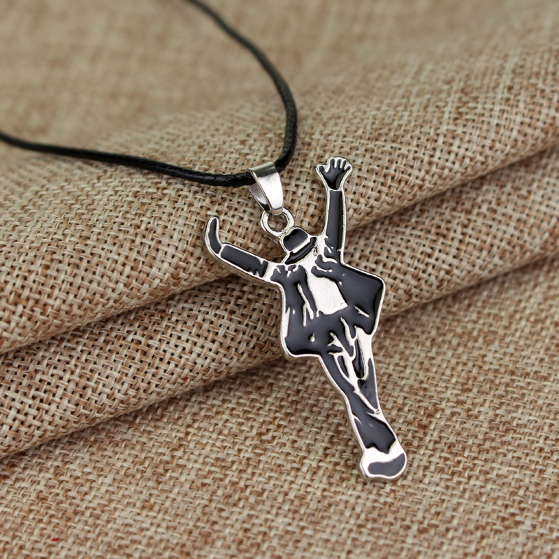 AliExpress Artist Singer Michael Jackson BAD Necklace Rock Roll Everlasting Classic MJ Pendant Hot Charm Punk Jewelry Men Women Gift, view 4