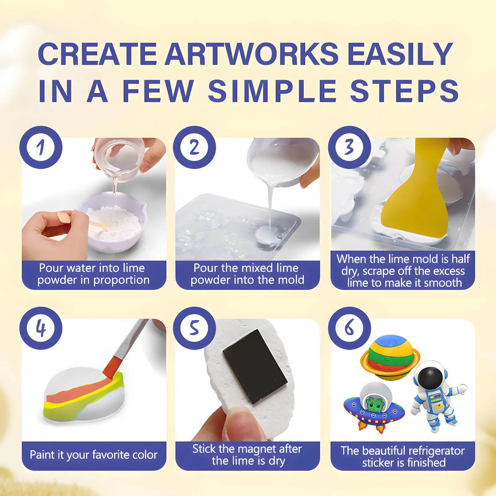 AliExpress Arts and Crafts Set Painting Kit Unpainted DIY Dinosaur Space Projects Creative Blank Model Toys Graffiti Montessori Educational, view 6