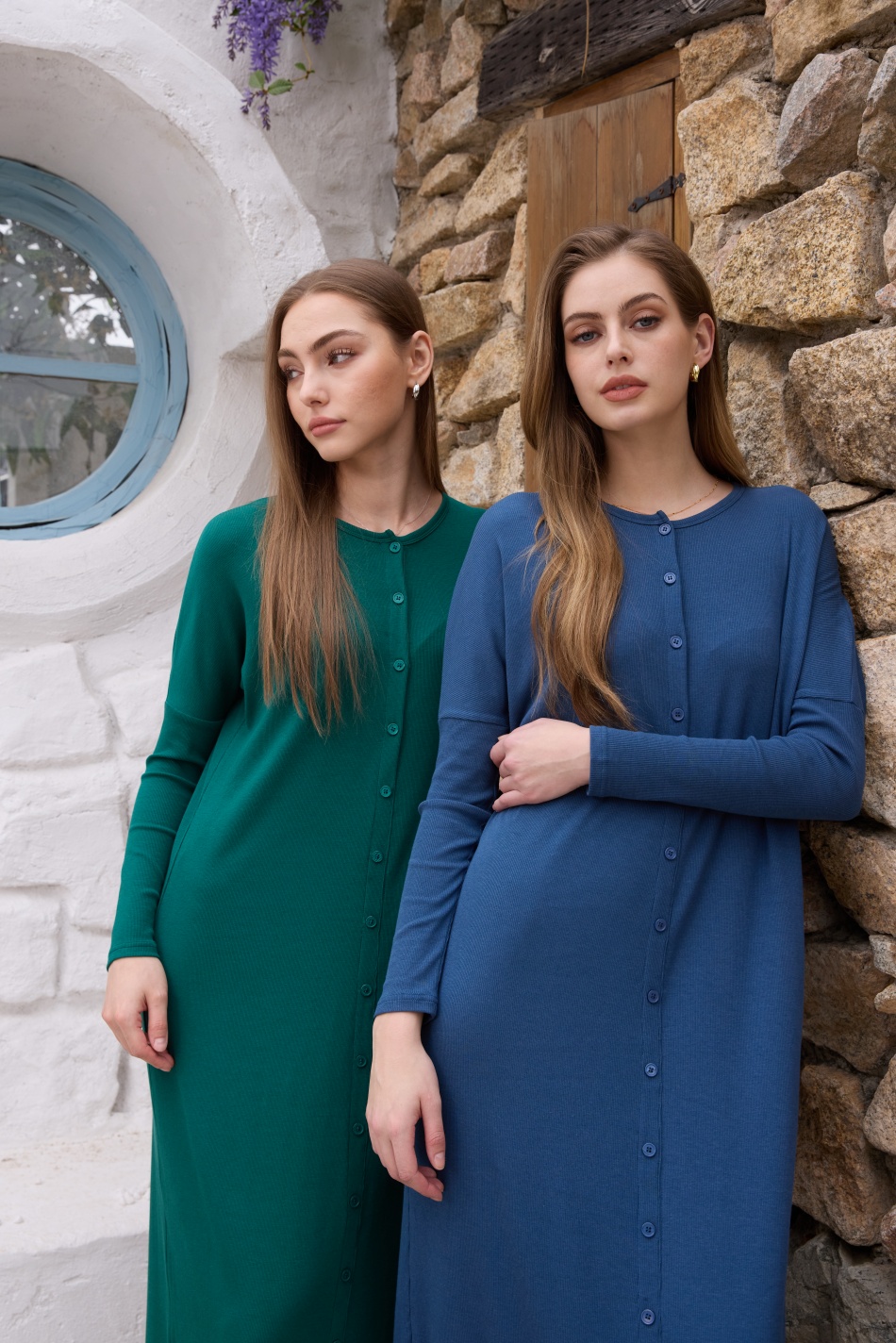 AliExpress AS SS26 summer loose style button dress comfortable ribbing fabric dress o-neck lady clothes